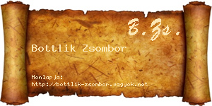 Bottlik Zsombor névjegykártya